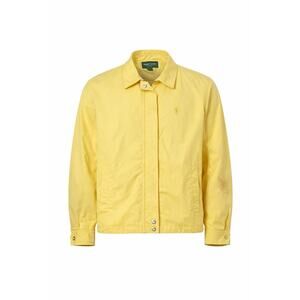Ralph Lauren Women’s Yellow Lightweight Jacket Zip Snap Button W/Stain Sz L